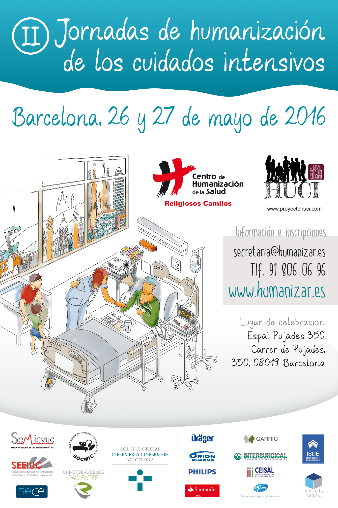 Cartel II Jornadas de Humanización de los Cuidados Intensivos