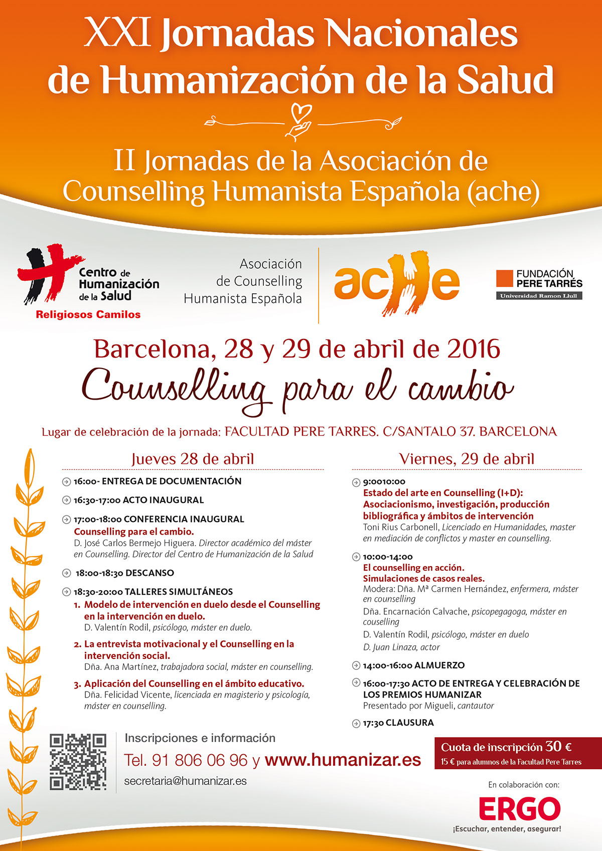 Cartel XVIII Jornadas de Humanización