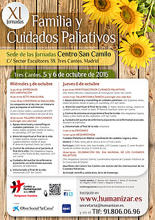Cartel XI Jornadas de Familia y Cuidados Paliativos