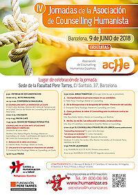 Cartel I Jornadas de la Asociación humanista de Counselling Humanista