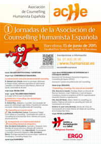 Cartel I Jornadas de la Asociación humanista de Counselling Humanista