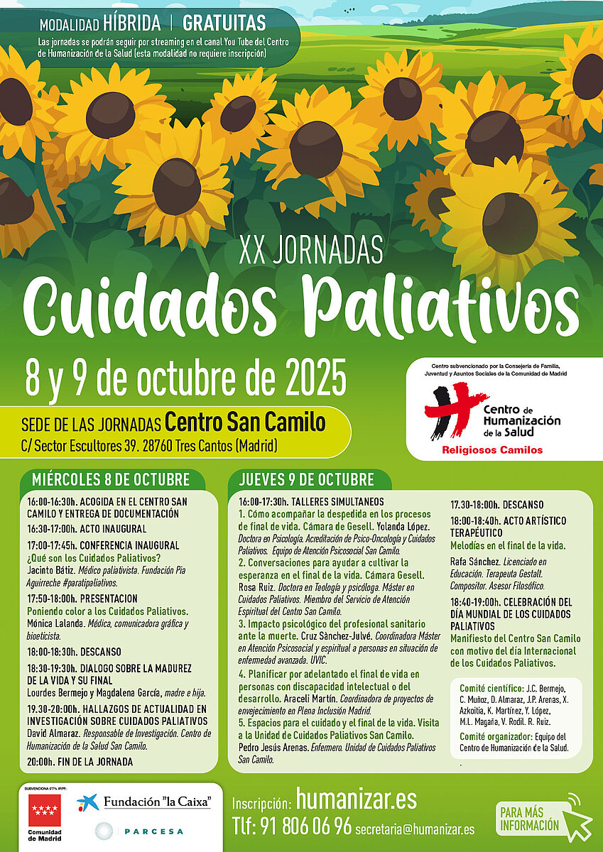 Cartel XX Jornadas de Cuidados Paliativos