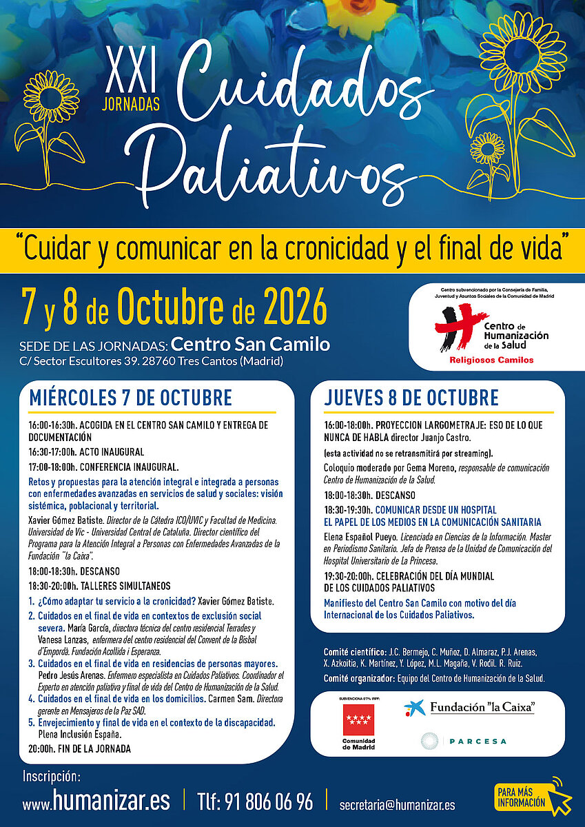Cartel XXI Jornadas de Cuidados Paliativos