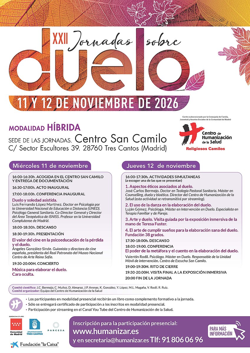 Cartel XXII Jornadas sobre Duelo