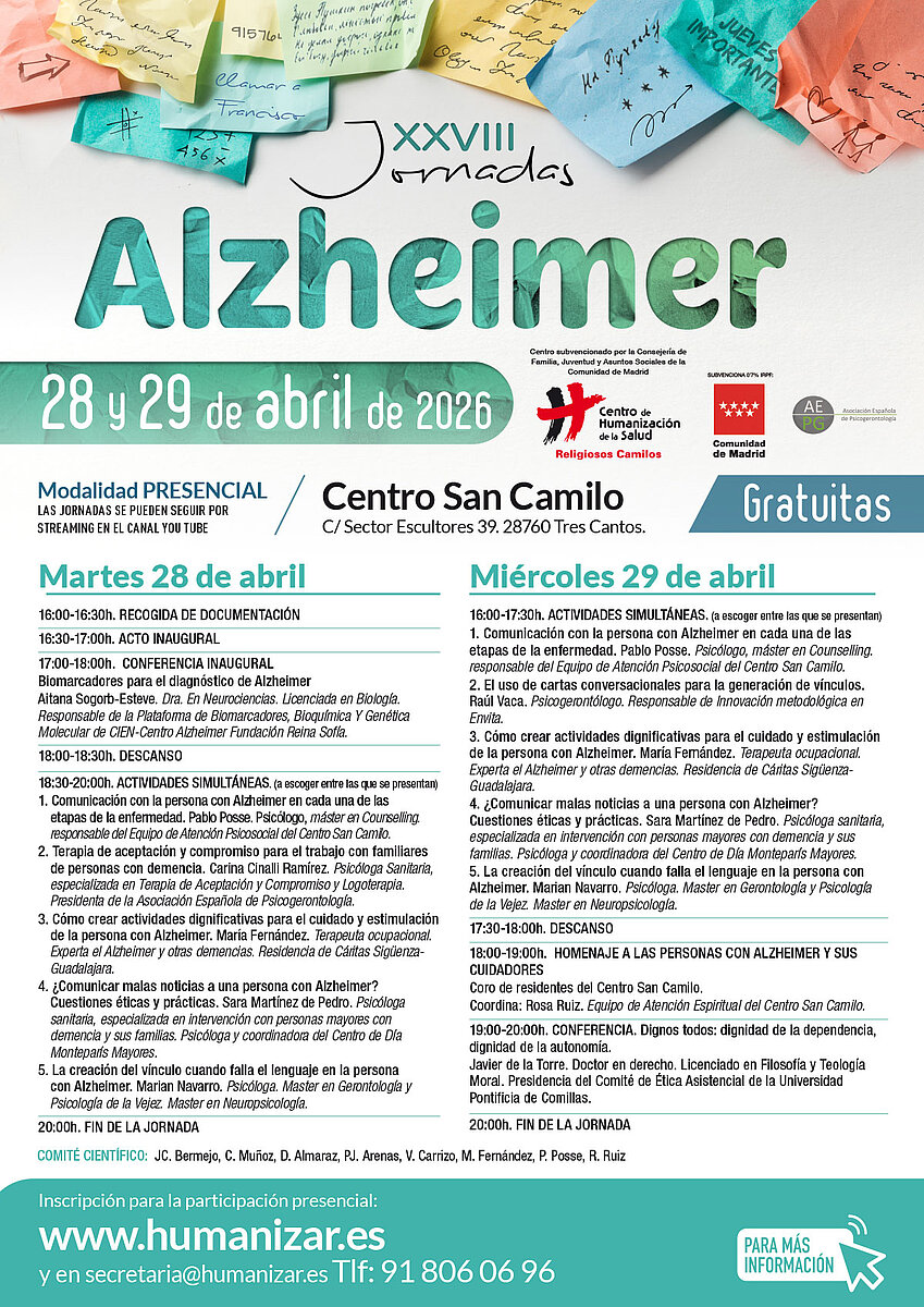 Cartel XXVIII Jornadas de Alzheimer
