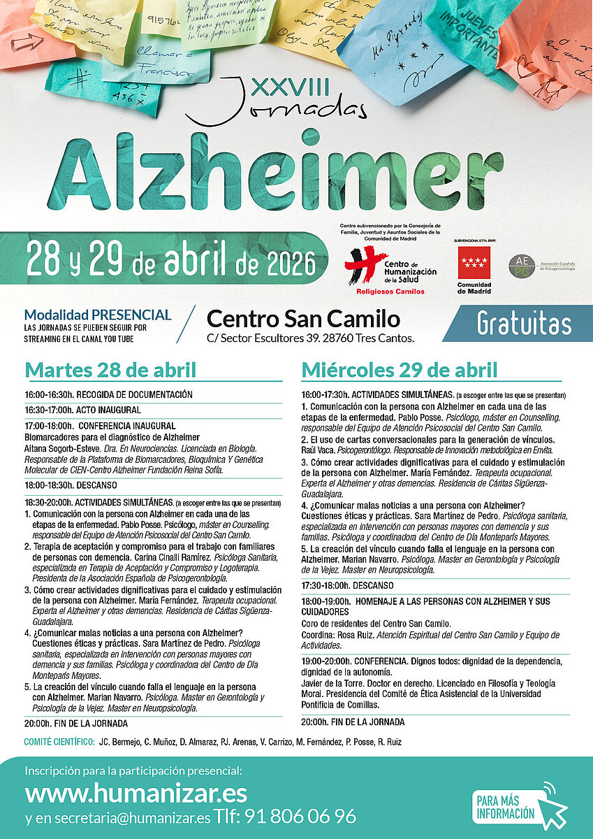 Cartel XXVIII Jornadas de Alzheimer